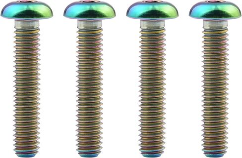 Titanium Bolt M4x6 8 10 12 15 20mm Hex Head Screws for Bicycle Pack of 4 (Black, M4x10mm) in Saudi Arabia