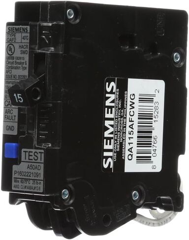 Siemens QA120AFCWG 20 Amp Combination Arc Fault Circuit Interrupter (AFCI) for Use on Wire Guide Series of Load Centers in Saudi Arabia