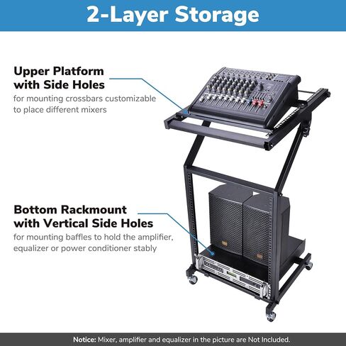 AW 9U DJ Mixer Stand Rack Rack Mount Rolling State Studio Music Show in Kuwait