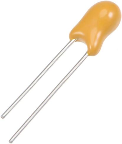 uxcell 1uF Tantalum Capacitor, 50V 2 Pin Yellow Radial Electrolytic Capacitor Dipped Tantalum Bead Capacitors 10pcs in Saudi Arabia