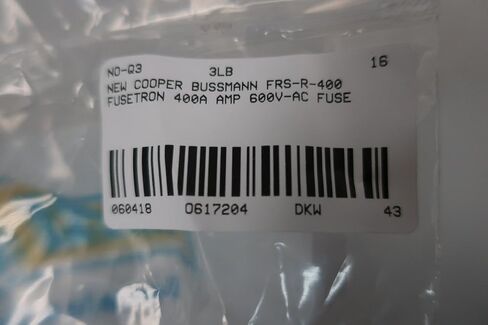COOPER BUSSMANN FRS-R-400 FUSETRON FUSE 400A AMP 600V-AC D617204 in Saudi Arabia
