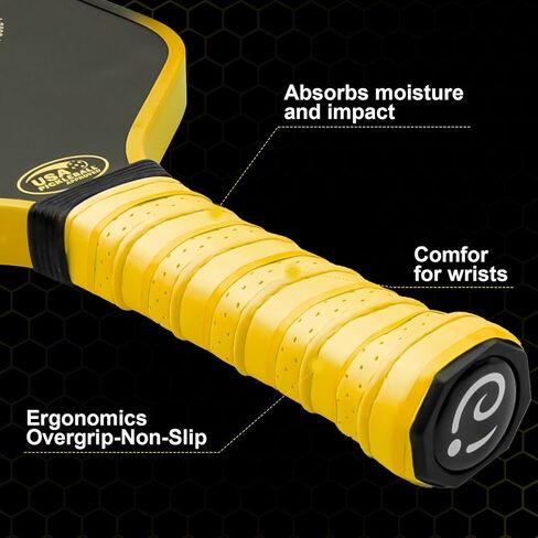 cyclotron T700 Carbon Fiber Pickleball Paddle, 7.3oz - Ultra Lightweight, 16MM Polypropylene Honeycomb Core, High Grit & Spin, Ideal for Beginner and Skilled Players, Comes with a Cover in Saudi Arabia