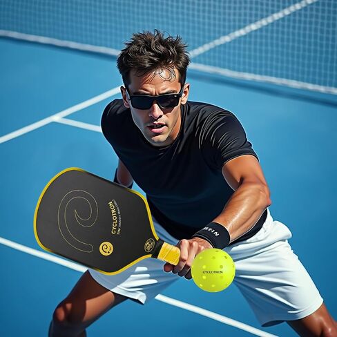 cyclotron T700 Carbon Fiber Pickleball Paddle, 7.3oz - Ultra Lightweight, 16MM Polypropylene Honeycomb Core, High Grit & Spin, Ideal for Beginner and Skilled Players, Comes with a Cover in Saudi Arabia