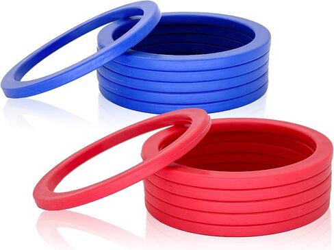 OUTOSS-Plastic Toss Ring Replacement Parts for Ring&Hoop Toss Game-Soft TPR Material,12-Packs with Two Colors-Durable&Family-Friendly for Indoor/Outdoor Fun in Saudi Arabia