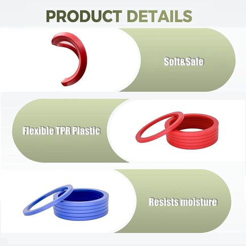 OUTOSS-Plastic Toss Ring Replacement Parts for Ring&Hoop Toss Game-Soft TPR Material,12-Packs with Two Colors-Durable&Family-Friendly for Indoor/Outdoor Fun in Saudi Arabia