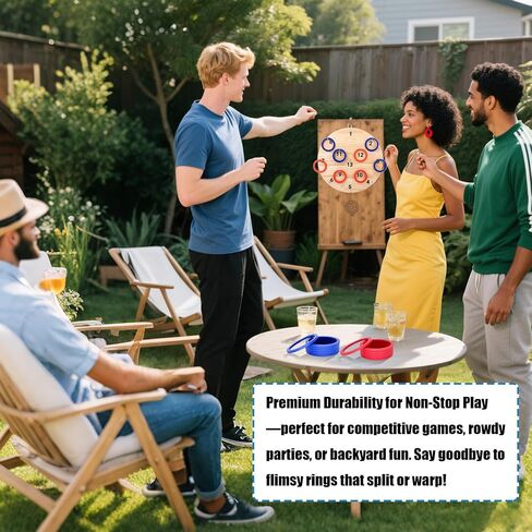 OUTOSS-Plastic Toss Ring Replacement Parts for Ring&Hoop Toss Game-Soft TPR Material,12-Packs with Two Colors-Durable&Family-Friendly for Indoor/Outdoor Fun in Saudi Arabia