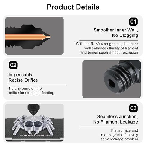 K1C K1 MAX 3D PRINTER PRINTURER مجموعة ترقية HotEnd مع فوهة SWAP السريعة ، كتلة تسخين السيراميك طباعة طقم النهاية الساخنة لل CREALITY K1C MAX 3D الطابعة (5pcs K1 فوهة) in Kuwait