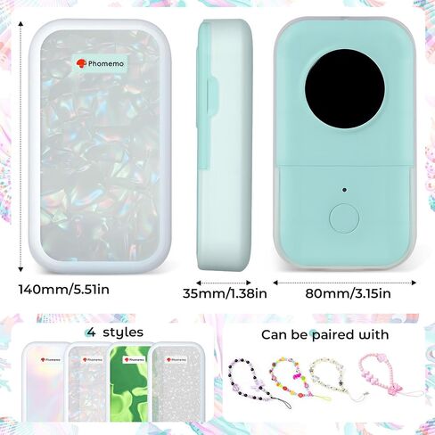 Phomemo D30 Label Maker Case - Holographic Silicone Cover, Shockproof & Anti-Scratch, Soft Grip, Protective & Decorative Shell for D30 Mini Bluetooth Label Printer (Case Only) in Saudi Arabia