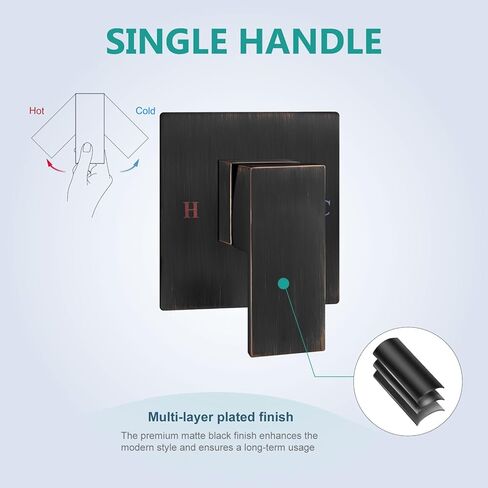 Aolemi Tub Faucet Waterfall Bathtub Faucets Wall Mount Tub Filler Bathroom Sink Single Handle with High Flow Spout Rough-in Valve Included Oil Rubbed Bronze in Saudi Arabia
