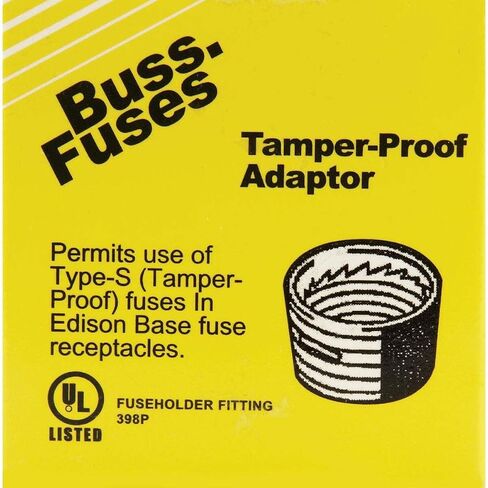 Bussmann SA-15 15 Amp Single Motor Circuit Edison Base Fustat Fuse Adaptor, 4-Pack in Saudi Arabia