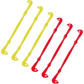 Loop Tyer - Hook Loop Tyer for Fishing - Plastic Fishing Line Knot Tying Tool, 3 Pcs Yellow & 3 Pcs Red