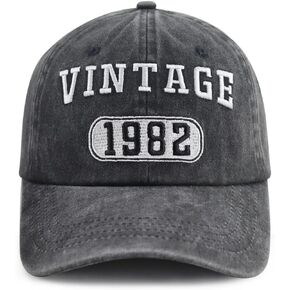 Vintage 1980 1981 1982 1983 1984 1985 1986 1987 1988 1989 Hat for Men Women, Funny Adjustable Cotton Birthday Baseball Cap