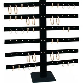 FindingKing Black Velvet Earring Display Stand 15 3/8"