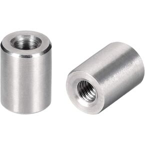 uxcell M3 Round Connector Nuts, 304 Stainless Steel Coupling Nut 8mm/0.31inch Length,Pack of 20
