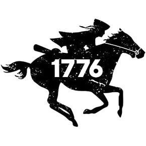 Revolutionary War 1776 America Patriot Sticker Decal Self Adhesive Paul Revere 6.00" Wide
