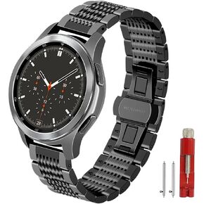 Compatible with Samsung Galaxy Watch 6 Classic 47mm 43mm Samsung Watch 6/5/4 Bands 40mm 44mm/Galaxy Watch 5 Pro 45mm/ Watch 4 Classic 42mm 46mm 20mm Solid Mesh Metal Watch Strap for Men Women
