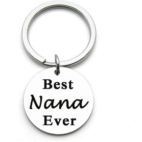 Mothers Day Birthday Keychain Gifts, Christmas Grandma Gift Ideas from Grandchild (Best Nana Ever)