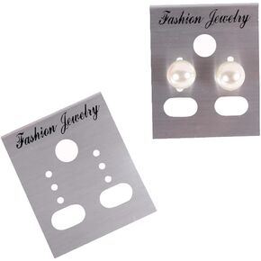 200 Pcs Plastic Earring Display Cards Ear Stud Holder Cards Hanging Earring Cards Earring Studs Packaging Card for Jewelry Selling Black