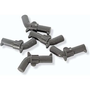 New 5 Lego Gray Hand Guns- Minifig Revolver Pistol Weapon- Indiana Jones/Police