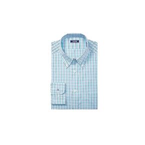 IZOD Men's Dress Shirts Regular Fit Stretch Gingham