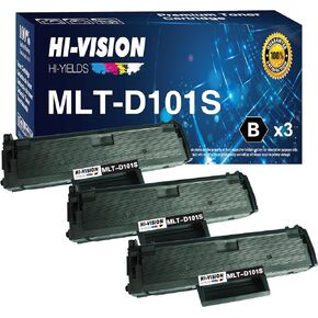 HI-Vision Compatible Toner Cartridge Replacement for MLT-D101S for use with SCX-3405F SCX-3405W/FW ML-2165W ML-2160 ML-2161 ML-2166w SCX-3400F SCX-3400FW SF-760P Printer (Black)