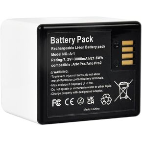 Camera Batteries for Arlo Pro/Arlo Pro 2, 3000mAh 7.2V Rechargeable Lithium-ion Cam Battery for Arlo Camera, NOT for Arlo Ultra 2/Arlo Pro 3, 1 Pack in Kuwait