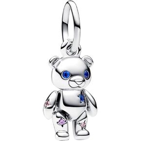 925 Sterling Silver Animal Series Beaded Pendant Charms Butterflies, Dragonflies, Elephant, Frog, Dolphins, Cat For Bracelet Necklace