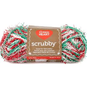 Red Heart Scrubby Yarn – Polyester Specialty Yarn – Black