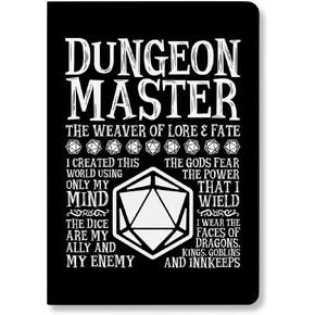 Dungeon Master Gift D20 Gift DND Leather Journal Planner Diary Notebook Fantasy Gamer Gifts Dm Game Fans Gift (DM-1)