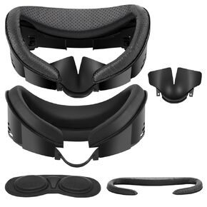 Compatible with Meta/Oculus Quest 3 Accessories,Adjustable Facial Interface And Face Cover Pad with Soft PU Face Cushion Pad Replacement for Quest 3 and Breathable Ice Silk Cotton