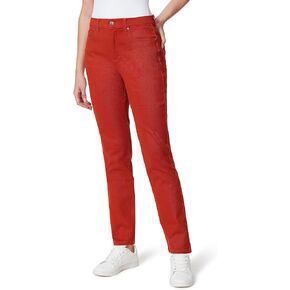 Gloria Vanderbilt Women's Plus Size Amanda Classic High Rise Tapered Jean, Terracotta