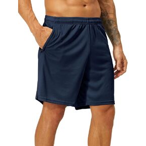 شورت رياضي للرجال من EZRUN بطول 17.78 سم خفيف الوزن وسريع الجفاف للجري للصالة الرياضية مع جيوب بسحاب in Kuwait