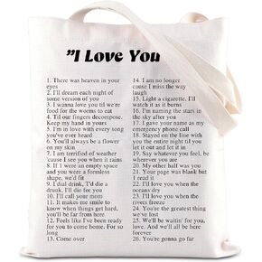 ENSIANTH Album Song lyrics Merch I Love You Inspired Tote Bag Country Music Singer Fan Gift Rock Music Fan Gift Concert Gift