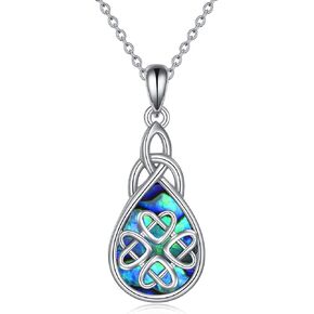 YFN Celtic Cross Necklace Sterling Silver Irish Claddagh Celtic Knot Necklace Celtic Jewelry Gift For Women Men Grandma Mom Sister Mother's Day