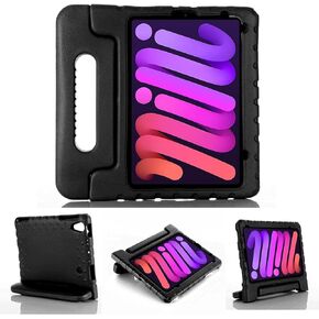 Kids Case for Apple iPad Mini 6 (2021), iPad Mini 6th Generation 8.3 inch Stand Cover with [Kickstand] [Handle] [Shoulder Strap] [Pencil Holder] Heavy Duty Silicone Shockproof Cover, SkyBlue