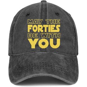 40th Birthday Gifts Men Women 40 Year Old Birthday Gift Ideas May The Forties Be with You Hat in Saudi Arabia