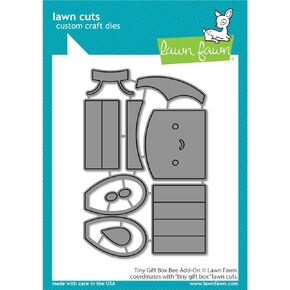 Lawn Fawn LF2346 Tiny Gift Box Bee Add-On Custom Craft Dies