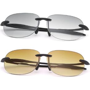 YIMI Bifocal Reading Glasses Anti-Blue Light/ UV400 Sun Readers Far and Near Dual Use for Men Women Vintage Eyewear- 2 Packs