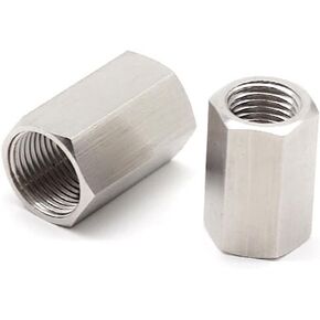 2pcs Pipe Fittings,Stainless Steel 3/8 NPT Female to 3/8 NPT Female Straight Hex Coupler/Coupling for Air, Liquid or Hydraulic Fitting,Industrial Air Tool Hose