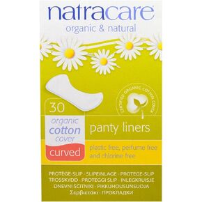 Natracare 3060 Natural Curved Panty Liners 30 Count (5 Pack)