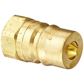 Dixon Valve H4F4-B Brass ISO-B Interchange Hydraulic Fitting, Nipple, 1/2" Coupling x 1/2" - 14 NPTF Female