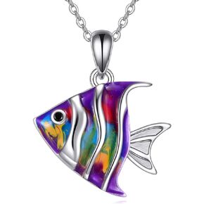 925 Sterling Silver Shark Pendant Animal Jewelry Necklace, Necklace Gift for Boys and Girls