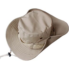 Unisex Military Boonie Sun Hat Wide Brim Packable Bucket Hat Summer Cotton Visor for Fishing Gardening Hiking Camping
