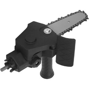 Saw Conversion Head,Electric Drill to Saw Adapter with Stainless Steel Chainsaw Head Easy Assembly for DIY Portable Drilling (For 4in Electric Drill)