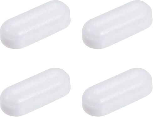 MECCANIXITY محرك مغناطيسي خلاط قضيب تحريك 5 مم (0.2 بوصة) شكل اسطوانة PTFE طلاء مغناطيس أبيض للمختبر حزمة من 4 in Kuwait