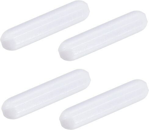 MECCANIXITY محرك مغناطيسي خلاط قضيب تحريك 5 مم (0.2 بوصة) شكل اسطوانة PTFE طلاء مغناطيس أبيض للمختبر حزمة من 4 in Kuwait
