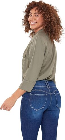 Royalty Women's Petite Wannabettabutt 3 Button Skinny Ankle Jean with Recycled Fiber in Saudi Arabia
