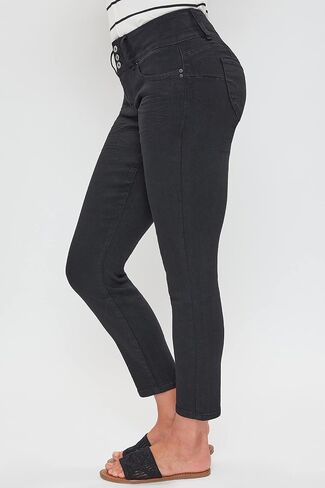 Royalty Women's Petite Wannabettabutt 3 Button Skinny Ankle Jean with Recycled Fiber in Saudi Arabia