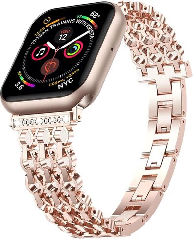 متوافق مع سوار ساعة أبل 45 ملم 44 ملم 42 ملم للرجال والنساء، سوار iWatch معدني شبكي من الفولاذ المقاوم للصدأ لساعة Apple Ultra2/Ultra Series 9/8/7/6/5/4/3/2/1/SE/SE2 in Kuwait
