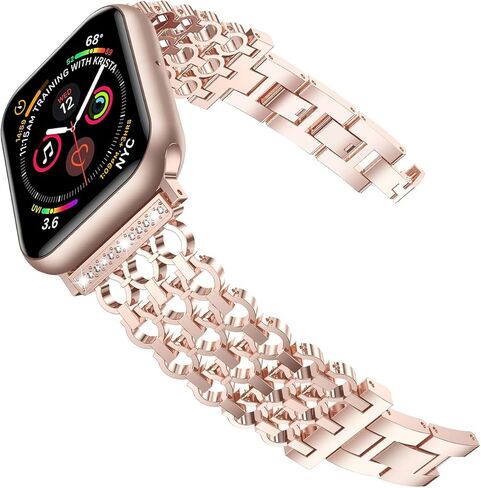 متوافق مع سوار ساعة أبل 45 ملم 44 ملم 42 ملم للرجال والنساء، سوار iWatch معدني شبكي من الفولاذ المقاوم للصدأ لساعة Apple Ultra2/Ultra Series 9/8/7/6/5/4/3/2/1/SE/SE2 in Kuwait
